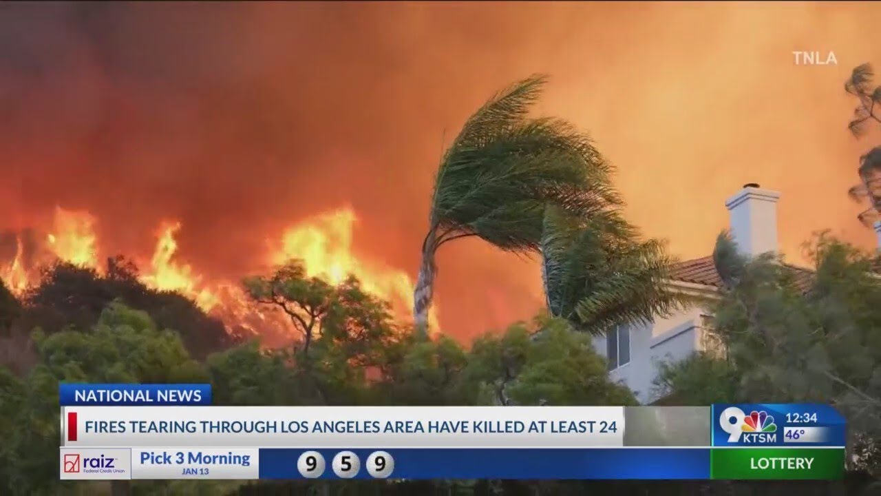 At least 24 dead as fire crews try to corral Los Angeles blazes