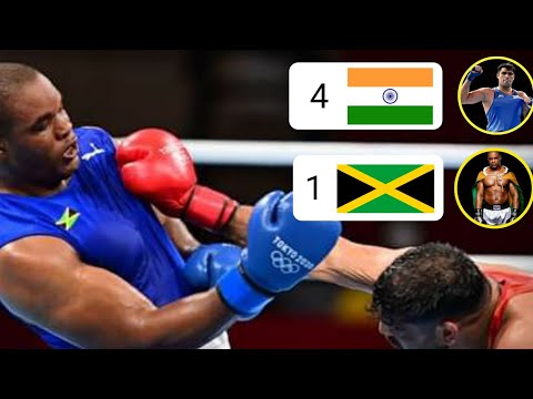Ricardo Brown Jamaica loses to Satish Kumar in Mens Heavy Weight Boxing | Olympics 2020