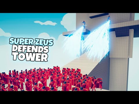 SUPER ZEUS DEFENDS TOWER vs EVERY FACTION | TABS Modded Gameplay