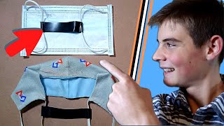 How To Make a Face Mask Ear Protector ONLY USING TAPE (quick and easy ear saver)