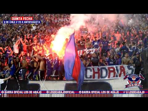 "LOS DE ABAJO - U DE CHILE 2 vs ANTOFAGASTA 0 (04/03/2018)" Barra: Los de Abajo • Club: Universidad de Chile - La U