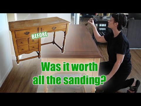 Vintage Bassett Desk Restoration Part 2 | FINALLY FINISHED *so much sanding*