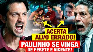 TRÊS GRAÇAS: QUARTA 18/3 - VICENTE ERRA! Paulinho faz ALGO SURPREENDENTE! Resumo capítulo de hoje