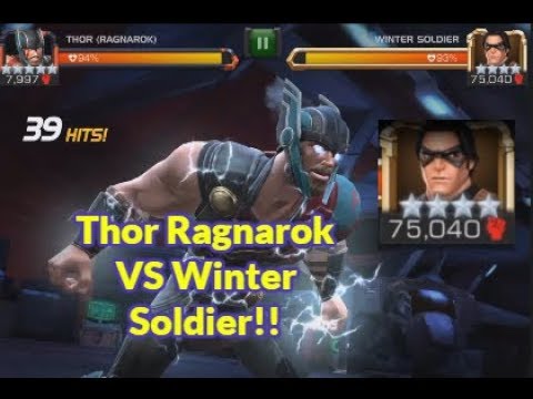 5* Rank 3 Thor Ragnarok Vs Realm Winter Soldier | Marvel Contest Of Champions