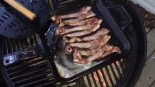 How to Cook Bacon on Cast Iron - lodge griddle - burgers too.