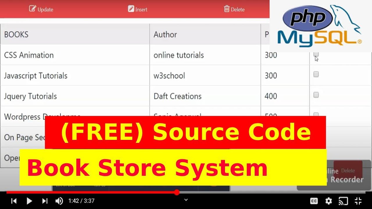 PHP Book Management System