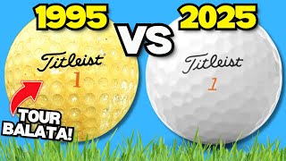 Cutting Open 1995 Balata vs 2025 PRO V1x Titleist Golf Balls! (30 Year Test!)