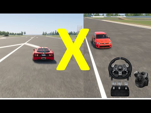 Ferrari F40 Vs. Volkswagen Golf GTI - The Crew 2 - Steering Wheel - 1080p60FPS