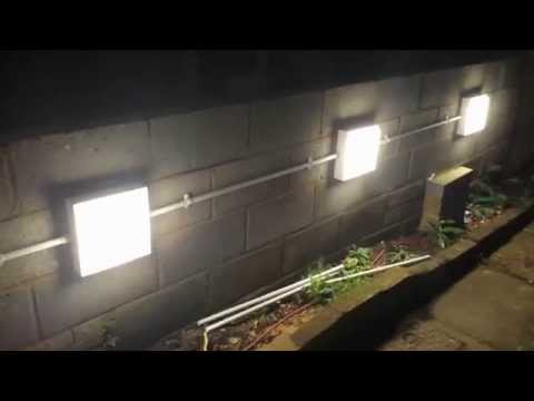 Installing garden wall lights
