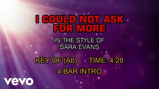 Sara Evans - I Could Not Ask For More (Karaoke)