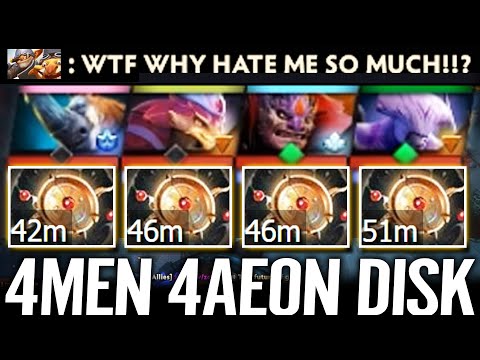 🔥 4 MEN 4 AEON DISK!!? 100% Techies Hater Dendi Magnus WTF Team Fun Dota 2 Pro Top Rank