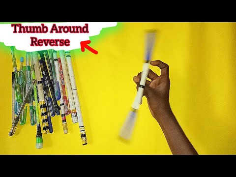 Thumb Around Reverse. Penspinning Trick For Beginners. Learn How To Spin A Pen - In Only 1 Minutes.