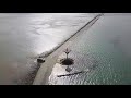 Passage du Gois, rattrapé par la mer, filmé en Drone