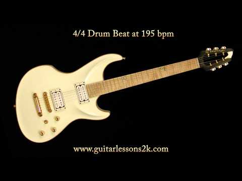 Drum Beats To Practice With: 4/4 Drum Beat at 195 BPM