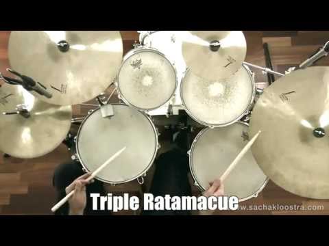 Triple Ratamacue Drum Rudiment On Snare & Drum Kit