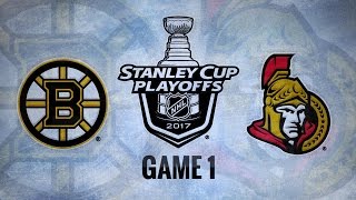 Marchand's late goal helps Bruins take Game 1, 2-1