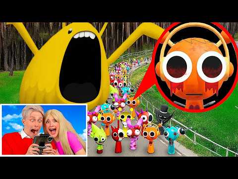 ALL SPRUNKIS ATTACKED THE GIANT SPRUNKI EATER *help*