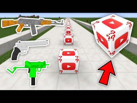 SİLAHLI YOUTUBE ŞANS BLOKLARI YARIŞI - Minecraft