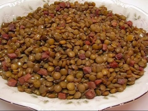 Betty's Slow Cooker Lentils Seasoned with Ham