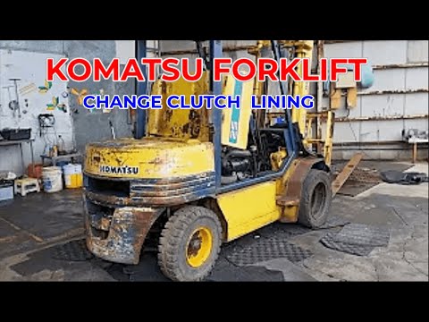 Komatsu Forklift How to Change Clutch Lining, Pressure plate, Flywheel Oil seal, Release Bearing
