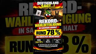 Rekord-Wahlbeteiligung in Sachsen-Anhalt: rund 78 % #Wahl #SachsenAnha