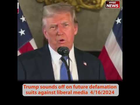 Trump on future defamation suits against liberal media: Des Moines R, 60 minutes, NYT Pultizer Prize