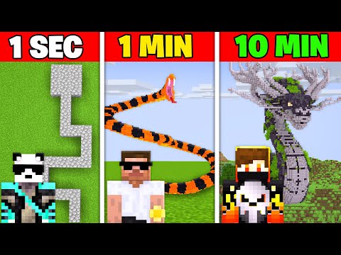 1 SEC VS 10 MIN SNAKE BUILD BATTLE !!!
