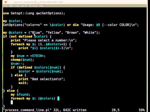 Beginner Perl Maven tutorial: 4.22 - Solution: Improve the color selector - check input