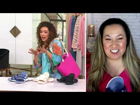 Ryka Adjustable Slide Sandals with Re-Zorb - Tribute on QVC