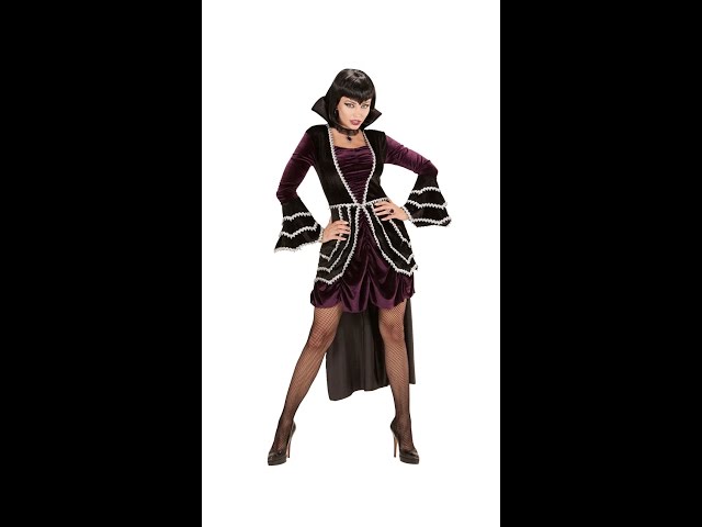 Vídeo relacionado con W WIDMANN MILANO Party Fashion - Disfraz de chica oscura, chaqueta y falda, disfraz gótico de Halloween