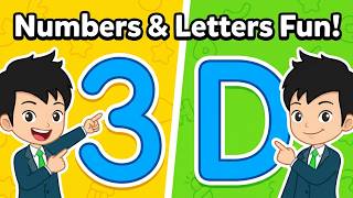 Learn Numbers & Letters for Kids! | Number 3 & Letter D Preschool Games 🎯
