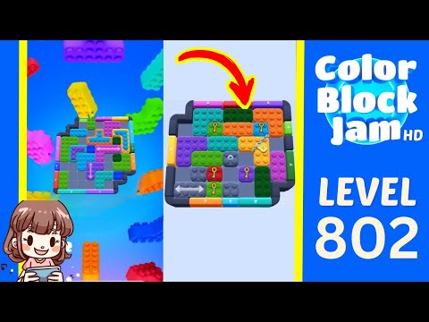 Color Block Jam Level 408 (802) Solution Walkthrough