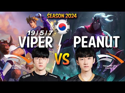 HLE Viper vs HLE Peanut - Viper EZREAL vs Peanut VARUS ADC - Patch 14.1 KR Ranked | lolrec