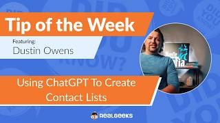 Use ChatGPT to Build a Weekly Real Estate Follow-Up List | Tip of the Week