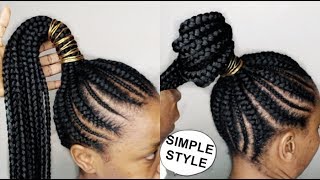 FIXING HAIR ON A LAZY DAY- CORNROWS