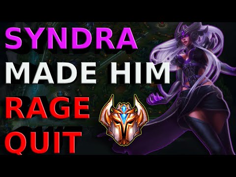 SYNDRA STOMPS LANE SO HARD HE RAGE QUIT (Syndra Vs PANTHEON) - Trisend3