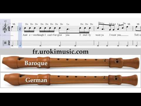 Cours de flute à bec Ariana Grande problem Partitions Mélodie Сhansons Tuto Comment Jouer Tab Tablat