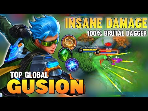Gusion Brutal Dagger Damage, Smooth Combo | Top Global Gusion Gameplay | Mobile Legends✓