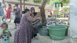 Warga Pandeglang Serbu Bantuan Air Bersih Usai 2 Bulan Dilanda Kekeringan Parah