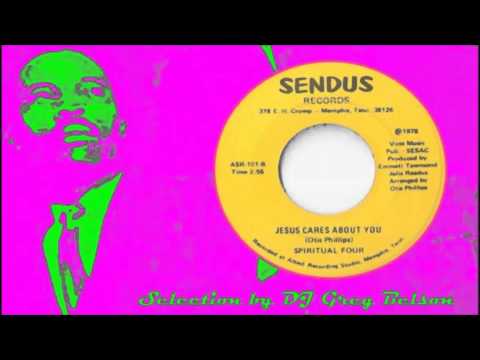 Gospel Sweet Soul 45 - Spiritual Four - 'Jesus cares about you'