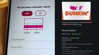 How to load Dunkin’ Donuts gifts card to your phone received from email