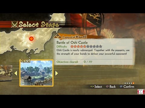 Samurai Warriors 4 Campaign Walkthrough (PS4) Legend of Kanto Part 5 - Battle of Oshi Castle