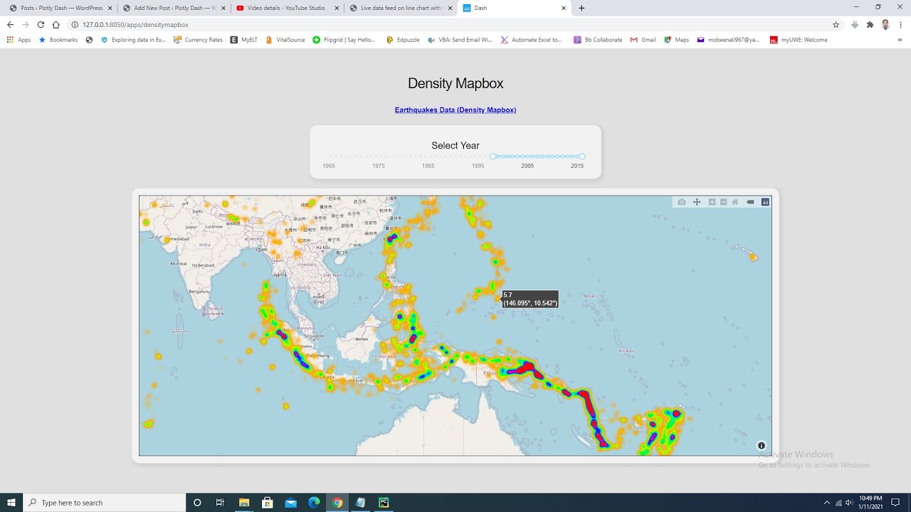 Create densitymapbox map chart with range slider in plotly dash