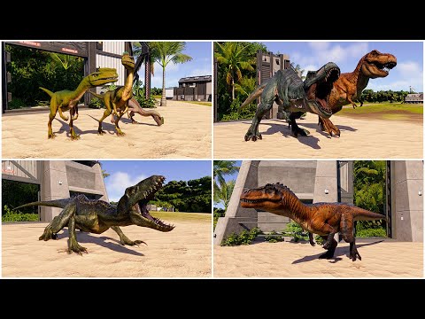 ALL CARNIVORE DINOSAURS MAX EGG INTRODUCTION IN JURASSIC WORLD EVOLUTION 2