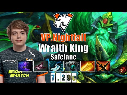 Wraith King Safelane | VP.Nightfall | THE BEST CARRY TO RANK UP | 7.29c Gameplay Highlights