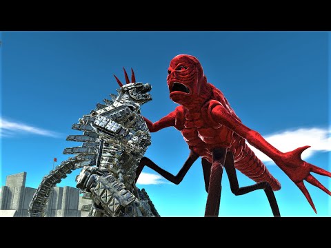 Mechagodzilla 2021 vs kaiju animal revolt battle simulator
