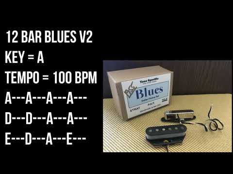 Blues Backing Track For Guitar Players -12 Bar Blues, Key A 100bpm, Drum & Bass Only No Guitar