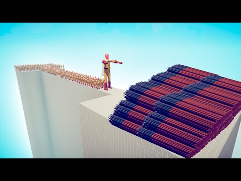 CAN 100x SAITAMA + GIANT CROSS THE BRIDGE? - TABS | Totally Accurate Battle Simulator 2023