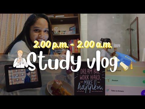 2.00 p.m. - 2.00 a.m. study vlog | weekend at home | study motivation
