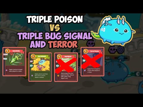 Triple Poison vs Triple Bug Signal and Terror Cute Bunny - Axie Infinity